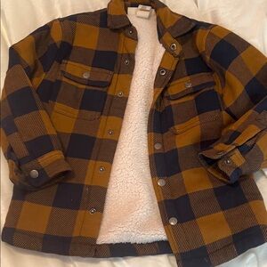 Boys H&M Plaid Sherpa-Lined Jacket